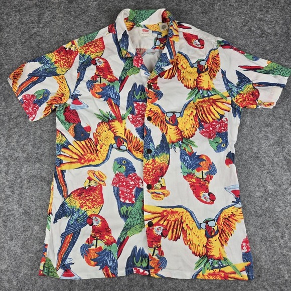 Levi's Other - Vintage Levi's Hawaiian Camp Shirt Parrot Bowling Mens Sz Small Button Up Casual